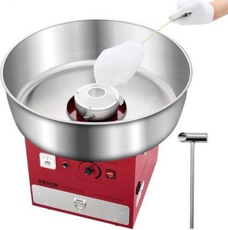 OEM M&aacute;quina El&eacute;ctrica Para Hacer Algod&oacute;n De Az&uacute;car, 1000 W, Con Recipiente Acero Inoxidable De 52 Cm, Cuchara Para Az&uacute;car Y Caj&oacute;n, Para Cumplea&ntilde;os Y Fiest