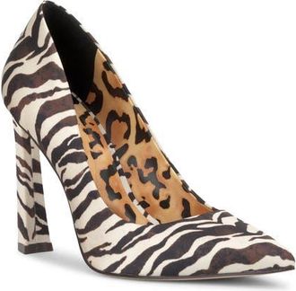 Jessica Simpson Omissia Pointed Toe Pump in Natural/Black at Nordstrom, Size 10