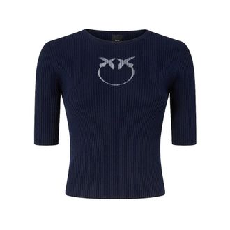 Pinko Pinko, Dames, Truien, Blauw, Maat: S Wol