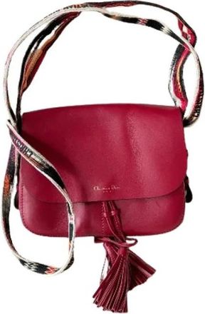 Dior Pre-owned Rodeo Hobo - Dames - Vintage Schoudertas - Rood - ONE Size - Katoen - Vintage