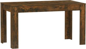 vidaXL Vidaxl - Mesa comedor madera contrachapada roble ahumado 140x74,5x76 cm