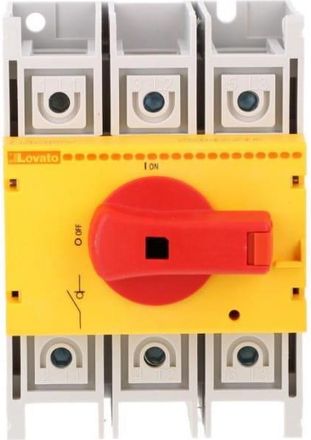OEM Interruptor-seccionador Trif&aacute;sico De 100 A, Pomo Amarillo/rojo, Ga100ary