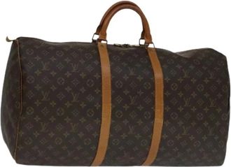 Louis Vuitton Pre-owned Keepall 60 Boston Tas - Dames - Vintage Weekendtas - Bruin - ONE Size - Leer - Vintage