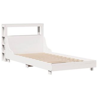 Berkfield Home Decorative Bed Frame Frame White 75x190 cm Small Single Solid Woo