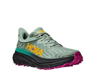 Hoka One One Trailrunningschuh HOKA ONE ONE Challenger 7, Damen, Gr. 36,5, aloe vera, schwarz, Synthetik, Textil, Schuhe Trailrunningschuh