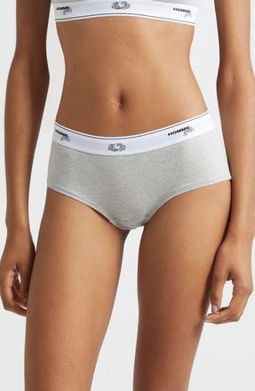 HommeGirls x Fruit of the Loom 3-Pack Cotton Blend Boyshorts in Black/heather Grey/white at Nordstrom, Size X-Small
