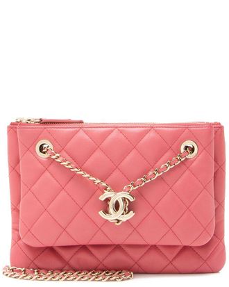 Chanel Pink Lambskin Double Case with Chain (Authentic Pre-Loved)