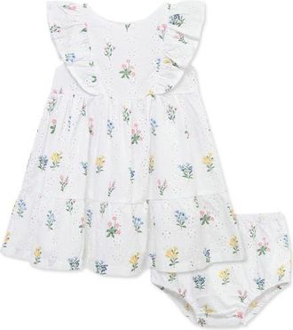 Little Me Eyelet Garden Sundress in Floral at Nordstrom, Size 24M