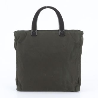 Prada Black Green Khaki Handbag Shoulder Bag Tote Bag (Pre-Owned)