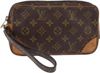 Louis Vuitton Pre-owned Clutches, female, Brown, Size: ONE SIZE Pre-owned Canvas Clutch