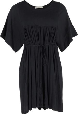 Stella McCartney Stella McCartney mini-jurk met strikceintuur in de taille van zwart katoen