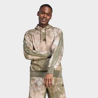 adidas Kapuzensweatshirt ADIDAS SPORTSWEAR M SEA AOP HD, Herren, Gr. XXL, gr&uuml;n (multicolor, olive strata, olive strata), Obermaterial: 70% Baumwolle, 30% Pol