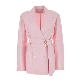 SETCHU Trench Coats, female, Pink, Size: S Origami Jacket