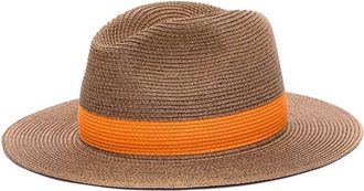 Lastelier Portofino Straw Hat Orange at Nordstrom, Size Large
