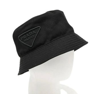 Prada Pre-owned Accessories, unisex, Black, Size: ONE SIZE Pre-owned Cotton Hat