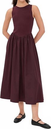 Moon River Mixed Media Mini Dress In Red