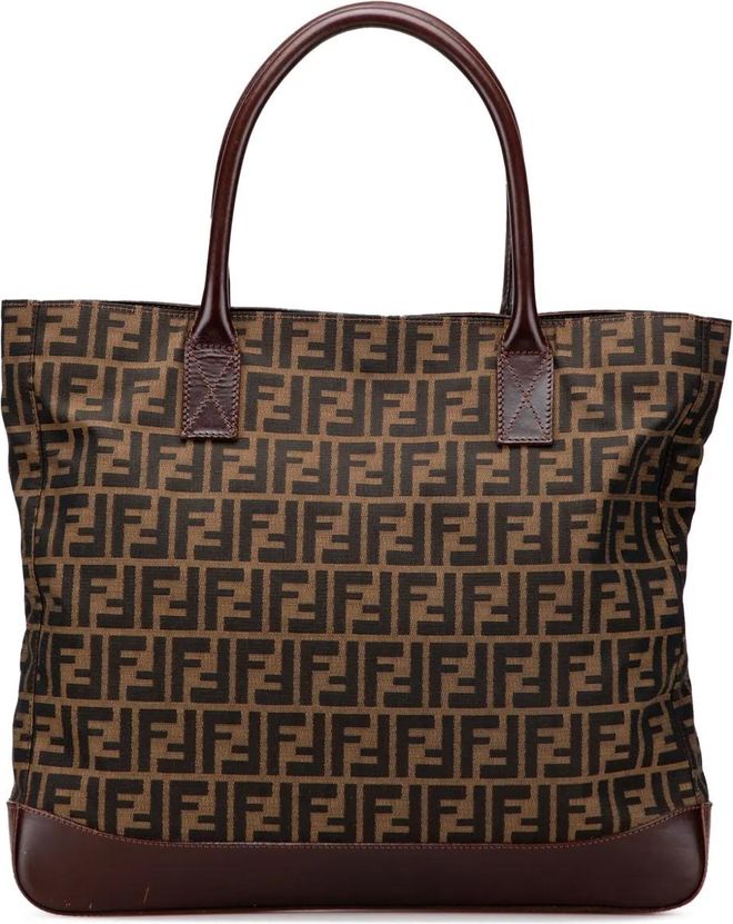 Fendi Borsa tote grande con motivo Zucca 2000-2010 Marrone da