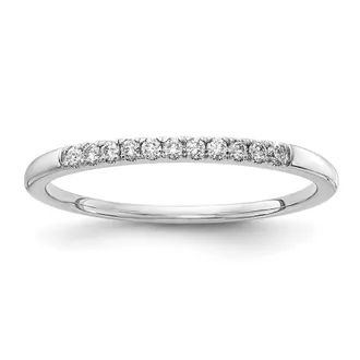 Diamond2Deal 14k Gold Lab Grown Diamond Wedding Band Ring 1/10Ct Clarity- VS Color- G-H