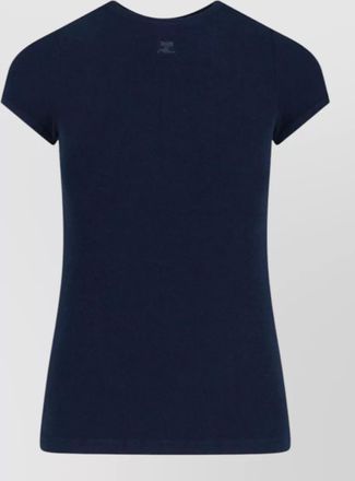Courr&egrave;ges crew neck top short sleeve design