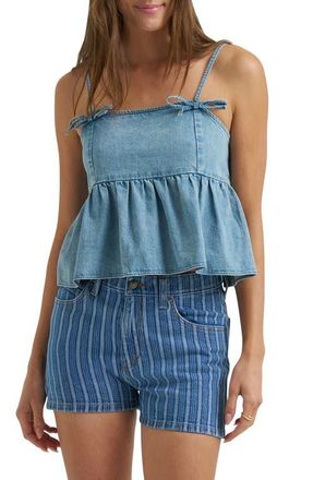 Lee Denim Peplum Camisole in Mid Step at Nordstrom, Size Xx-Large