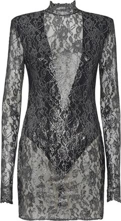 Philipp Plein Abito corto con cristalli - Nero