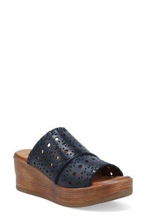 Miz Mooz Wesley Platform Wedge Slide Sandal in Black at Nordstrom, Size 10.5-11Us