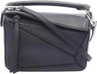 Loewe Pre-owned Hammock Drawstring Bag Leather 2way Bag - Dames - Vintage Schoudertas - Zwart - ONE Size - Leer - Vintage