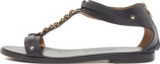 Ferragamo Sandali con catena - Nero