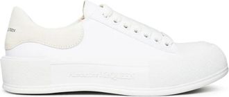 Alexander McQueen Alexander McQueen, Sneakers, female, White, Size: 10 US Deck Plimsoll Lace Up Sneakers