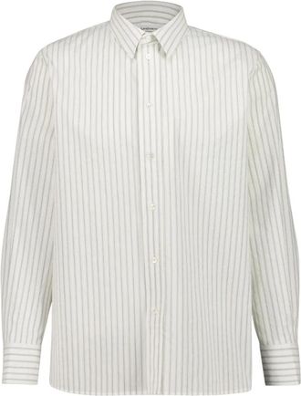 Saint Laurent Cassandre Shirt - Heren - Casual Overhemden - Wit - 2XL - Katoen - Overhemden