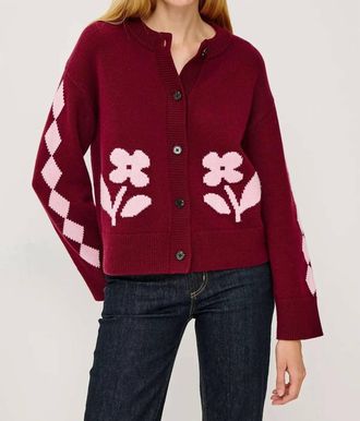 Rails Maive Cardigan In Garnet Daisy