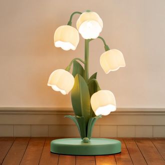 No Brand L&aacute;mpara De Noche Con Forma De Lirio De Los Valles - 3 Colores Ajustables - Bonito Dise&ntilde;o - Ideal Para La Decoraci&oacute;n De Dormitorios, Habitaciones De Es