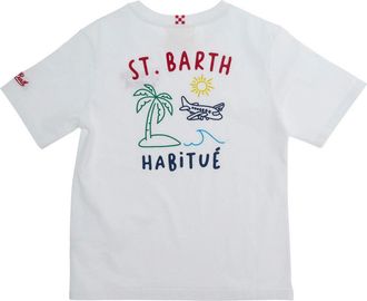 MC2 Saint Barth Boys T-Shirt Portland Jr White Cotton T-Shirts And Polos