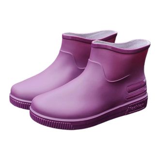 Generic Rain Boots For Women Low Cut Casual Wear Flip Flop Design Classic Style Ideal For Everyday Outfits Perfect With Jeans Ladies Waterproof Low Heel Rain 