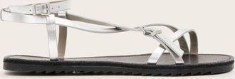 AllSaints Leather Tyla Metallic Leather Sandals, Size: UK 6/US 9/EU 39