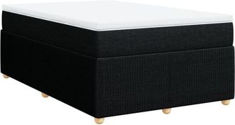 vidaXL Cama Box Spring Con Colch&oacute;n Tela Negro 120x200 Cm Vidaxl