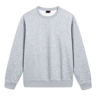 Li-Ning Chinese Culture Graphic Fleece Sweatshirt Grey AWDT901-1