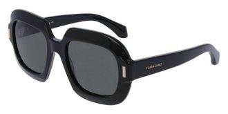 Ferragamo Grey Square Ladies Sunglasses SF2068SE 001 54