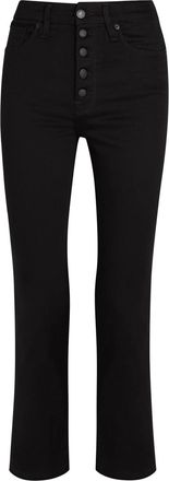 Good American Slim Straight-leg Cropped Jeans - Black - 14 (W32 / UK14-16 / L)