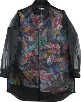 Comme Des Gar&ccedil;ons Tule overhemd - Dames - Blouses & Shirts - Veelkleurig - Maat: M Poliester