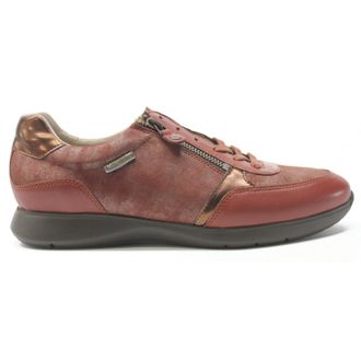 Mephisto Mephisto Monia Leather Womens Low Top Trainers - Rust - Size:UK 4