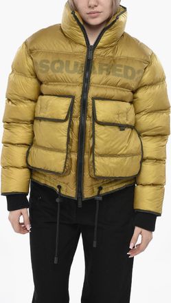 Dsquared2 Quilted Utility Puffer Jacket With Vintage Effect Dsquared2