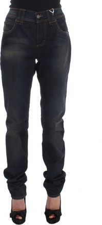John Galliano Cotton Blend Boyfriend Fit Jeans