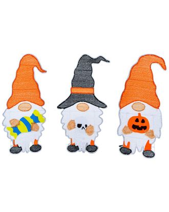 National Tree Company 30 Halloween Gnome Trio With Led Light Strips