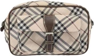 Burberry Pre-owned Cross Body Bags, female, Beige, Size: ONE SIZE Pre-owned Nylon Cross Body Bag