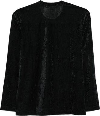 Comme Des Gar&ccedil;ons Crinkled Texture T-shirt - Black