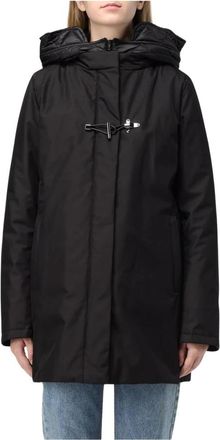 Fay Gewatteerde jas met capuchon - Dames - Parka Jassen - Zwart - S - Jassen