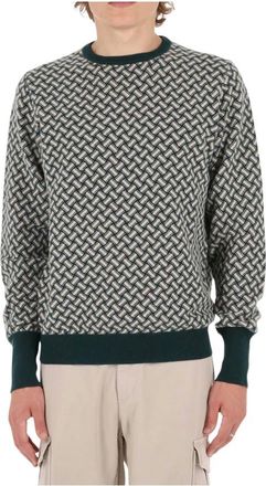 Drumohr Girocollo Biscottino - Heren - Ronde hals truien - Groen - XL - Kasjmier - Truien & Vesten