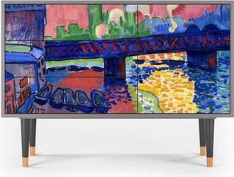 StoryZ Aparador multicolores 3 cajones y 1 puerta L 115 cm