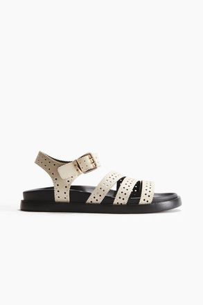 H&M Strappy Sandals in Cream at Nordstrom, Size 10
